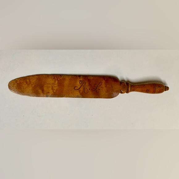 Early 19tb Century Antique Birdseye Maple RL Monogram Initialed Letter Opener - Picture 13 of 13